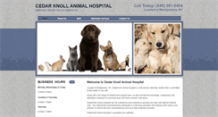 Desktop Screenshot of cedarknollanimalhospital.com